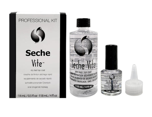 Other Products - SECHE Vite Dry Fast Top Coat / Clear Crystal Base Coat Professional Kit